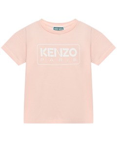 Футболка с логотипом на груди, светло-розовая KENZO