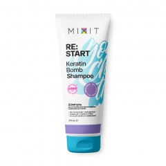 MIXIT Шампунь для интенсивного восстановления поврежденных волос «RE:START» Keratin bomb shampoo